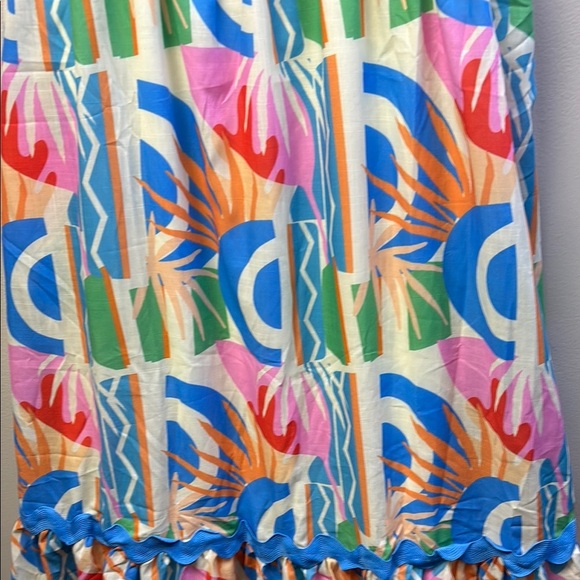 Flying tomato Colorful Dress with Blue Accents. Size L. - Picture 4 of 7